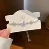 Pulseira com Fio de Puxar Borboleta Iridescente Dupla Cor para Mulheres Luxo Leve Nicho de Alto Padrão Exquisita Fresca Doce Presente para Melhor Amiga Joia de Mão