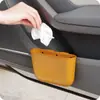 Suministros creativos para coche cubo de basura colgante para coche caja de almacenamiento para coche pequeño cubo de basura para coche