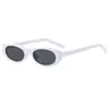 Gafas de sol ovaladas nuevas transfronterizas personalidad europea y americana montura pequeña moda versátil gafas de sol de comercio exterior gafas ojo de gato para mujer de moda