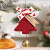 Decorações de Natal Pequeno Pingente de Sino Laço Feltro Árvore de Natal Pingente para Pendurar na Porta Carrilhão de Vento Arranjo de Atmosfera
