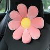 Reposacabezas de coche, creativo cojín de felpa con forma de flor para el cuello, cojín de respaldo, soporte lumbar para el hogar, cojín decorativo de doble uso para el respaldo del coche.
