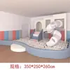 Centro de educación temprana resbaladilla suave combinada área de juegos interior para padres e hijos equipo de escalada deportiva entrenamiento sensorial