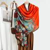 Novo cachecol estampado de algodão e linho para outono e inverno 2024, feminino, para escritório, ombro, pescoço, exterior, foto de viagem, xale 180*90
