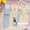 Hl-015 Dibujos Animados Sanrio Set Portátil de Vajilla Cuchara Tenedor Palillos de Acero Inoxidable Venta Caliente Transfronteriza Palillos Antideslizantes