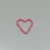 Mosquetón de aleación con forma de corazón de colores pintado, clip de resorte, clip de escalada, llavero, colgante, gancho, accesorios para joyería DIY