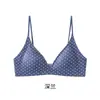 Tirante Fino Lencería Francesa para Mujer con Pecho Pequeño, Escote Profundo en V, Copa Triángulo, Fino, Sin Aros, Sexy y Cómodo Sujetador de Algodón Puro
