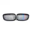 Adequado para Grade do BMW Série 1 F20 Pré-Tratamento Modificada Linha Única Três Cores Preto Brilhante Grade Original do Carro Grade de Entrada de Ar