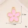 Novo Completo de Diamante Flor de Cinco Pétalas Pingente Flor Diagonal Floco de Neve Óleo Acessórios para Joias DIY Capa de Celular Material de Diamante Atacado