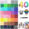 Em Estoque Atacado Conjunto de Cores Mistas com 40 Compartimentos Strass de Resina com Fundo Plano 3mm Acessórios para Unhas Artesanais DIY Acessórios para Roupas