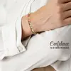 Pulsera tejida de piedra natural ajustable 4 mm Hoja Picasso Piedra de pino rojo Cuentas planas Cuentas de esquina cortada Piedra de pino rojo tejida