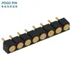 Conector POGOPIN dedal de resorte dedal de antena chapado en oro pasador de inserción de pasador de dedal lado del orificio del pasador pasta de soldar tipo cable de soldadura de carga pasador plano