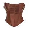 Top corset com barbatanas para afinar a cintura, regata modeladora e que valoriza a silhueta com babados em formato de coração e alças