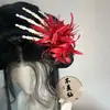 Noche de atmósfera oscura flor de calavera pasador accesorio para el cabello accesorio Hanfu pasador elegante de alto valor para mujer