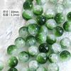 [Jianjia] Cuentas Redondas de 10 mm Jade Glaseado Sensación Rota Cuentas Popcorn Bicolor Accesorios con Cuentas DIY Pulsera Collar