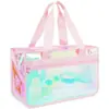 Nova Bolsa de Mão Laser em PVC Toque de Luxo Bolsa Gelatina Iridescente Saco Plástico para Embalagem de Presente Bolsa de Lembrança