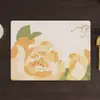 Jogo Americano Estilo Chinês Original, Jogo Americano Floral Estilo Nacional para Mesa, Jogo Americano de Couro para Prato, Impermeável, à Prova de Óleo, Resistente ao Calor, Jogo Americano Estilo Ocidental, Jogo Americano para Estudante
