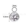 Pingente Gota d'água de Titânio F136 com Zircônia Pingente Acessórios DIY Brincos Titânio G23 Liga de Titânio Joias para Piercing Tarraxa de Orelha Pingente