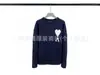 Suéter de Punto Jacquard con Patrón de Corazones Transfronterizo Clásico Cuello Redondo Jersey Holgado Casual Unisex Tendencia Marca Ropa Interior