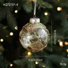 Nuevo Producto 8cm Plástico Transparente Polvo Pegajoso Polvo Dorado Bola Colgante Colgante para Árbol de Navidad Decoración Colgante Accesorios Accesorios en Stock
