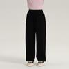 Calça Casual de Outono com Padrão Ondulado para Meninas Pudding Haru, Calça Larga Grossa, Calça Larga Casual Engrossada de Outono