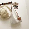 Bolsa Tote Feminina Tecida à Mão Personalizada com Recortes Transpassados de Moda Transfronteiriça 2026 Exquisita Elegante Bolsa de Ombro Transversal Feminina