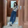 Pantalones Rectos Sueltos Estilo Retro Americano 2026&2 Versátiles de Verano con Múltiples Bolsillos Pantalones Cargo Jeans Cortos para Mujer