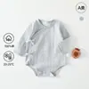Ropa de Base para Bebé Primavera y Otoño Clase A Algodón Puro Sin Huesos Pijamas Ropa Interior Base Sombreros Triangulares de Manga Larga para Bebé