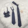 Traje a cuadros negro gris corbata de mano DK estudiante para hombre estilo JK universitario japonés uniforme escolar persona perezosa corbata libre femenino