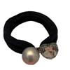 Sencilla banda para el cabello de diamantes de imitación de alta elasticidad que combina con todo, no daña el cabello, anillo de toalla sin costuras, liga para el cabello, banda elástica cubierta de cuero, accesorios para la cabeza