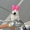 Decoração de Acessórios para Motocicleta West Highland Dog Feminina Fofa Boneca para Veículo Elétrico Bicicleta Pingente Ornamentado Criativo