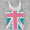 Top Regata Feminino Verão 2026 Y2K Sexy Versátil para Meninas Quentes Festival de Música Estampa de Bandeira INS