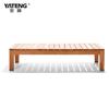 Sofá Externo de Madeira Maciça Woden Pátio de Villa Sofá de Rattan Teca Importada Reclinável de Terraço Mesa de Centro Cama de Deitar