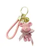 Boneco Urso de Lã de Resina Desenho Animado Chaveiro de Carro Moda Urso Fofo Pingente de Bolsa Presente Criativo