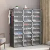 Nuevo zapatero multicapa, simple y plegable para uso doméstico, adecuado para dormitorios estudiantiles; armario alto de pie que se puede colocar contra la pared