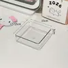 Caja de almacenamiento transparente para escritorio, organizador de cosméticos, caja pequeña, caja de almacenamiento para papelería de dormitorio, caja de almacenamiento apilable y combinable