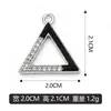 Exquisito Colgante de Corazón Geométrico Triangular DIY para Collar, Accesorios de Joyería Directamente del Fabricante, Se Puede Mezclar y Enviar Transfronterizo
