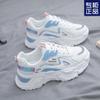 Tenis de Malla para Mujer 2024 Nuevo Primavera Recortes Malla Transpirable Zapatos de Suela Gruesa Blancos Casuales Deportivos para Mujer