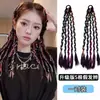 Celebrante de Internet Peluca Infantil Trenza Tocado Trenza de Boxeo Cuerda para el Cabello con Puntos Trenza Dulce Fresca Coleta Diadema Accesorios para el Cabello