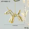 Novo Pingente de Plástico com Glitter Dourado Desenho Animado Decoração de Árvore de Natal Janela