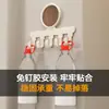 Ganchos de baño blanco lechoso, estilo vintage, montados en la pared, no requieren taladro, de alta resistencia, para almacenamiento en el baño y el tocador, no dejan marcas