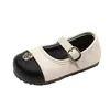 Zapatos de Cuero Acolchados Estilo Chanel 2026 Nueva Colección Primavera y Otoño Versión Coreana Zapatos Florales de Princesa para Niñas Zapatos Mary Jane de Suela Blanda