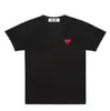 Estilo Estrela Coração Vermelho Coração Puro Algodão Manga Curta Feminina Versão Japonesa Marca Tendência Bordado Camisa Básica Masculina T-Shirt Gola Redonda Manga Curta