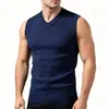 Chaleco de Punto para Hombre con Cuello en V Otoño Invierno Tejido de Trenzas Sin Mangas Chaleco Suéter Casual de Negocios Suéter Cardigan Prendas de Abrigo Venta al por Mayor