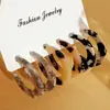 Pendientes de Aro en Forma de C Multicolores de Acetato, Best-Seller Transfronterizo de Amazon Europeo y Americano para Mujer, Estilo Geométrico, Set Personalizado de 3 Pares