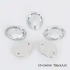 50 Accesorios de Joyería de Materiales DIY Redondos Poligonales Acrílico Cosido a Mano Diamante Agujero Doble Planos Base Diamante Acrílico Caliente