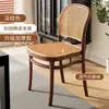Cadeiras com Encosto Estilo Medieval, Cadeiras de Jantar de Rattan Empilháveis, Banquinhos de Plástico Espessado para Uso Doméstico, Cadeiras para Mesa de Jantar Comercial de Sala de Estar