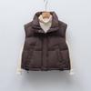 Pinghu Chixin Otoño e Invierno Nuevo Chaleco de Moda Grueso Corto con Cuello Alto Suelto Talla Grande Chaleco Chaleco Chaleco de Plumas