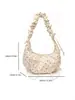 Yuezi 2026 Bolso de Hombro de Lunares Nuevo y Elegante de Verano para Mujer, Bolso de Mano Plegado, Bolso Sencillo Versátil para Debajo del Brazo para Mujer
