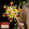 2026 Nuevo Modelo Festival de Medio Otoño Linterna Molinillo de Viento Giratorio Linterna de Conejo de Palo Retorcido de Mano para Niños Materiales DIY