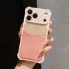 Adequado para Iphone18Promax Novo Padrão de Tecido Apple 16 Suporte para Cartões de Camada Dupla Capa para Celular 17 Anti-Queda 14 Capa Protetora
